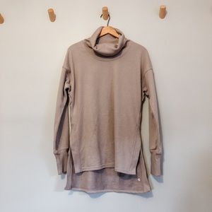 Gray Cowl Neck Pullover Sweatshirt